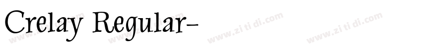 Crelay Regular字体转换